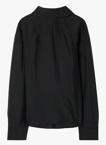 Blouse with collar detail solid FILIPPA K Black
